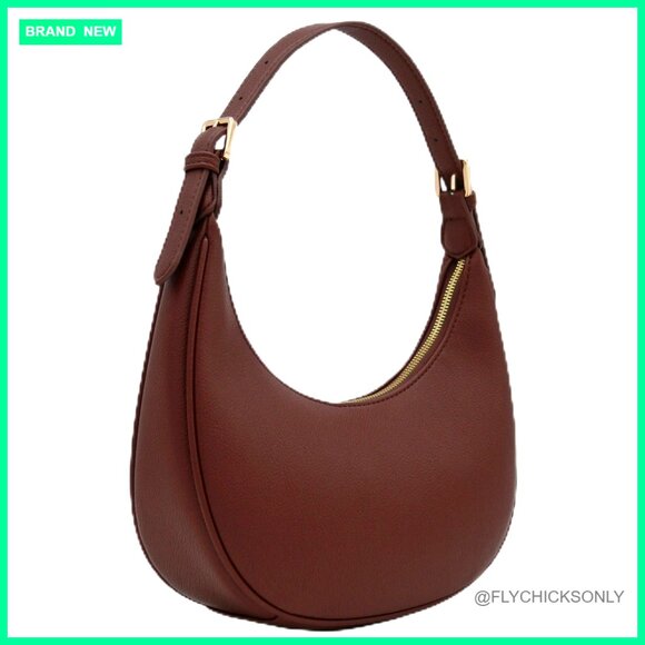 Amazon.com: Faux Leather Saddle Bag for Women Shoulder Bag  Medium Faux Leather Crescent Shoulder Bag with Adjustable Strap